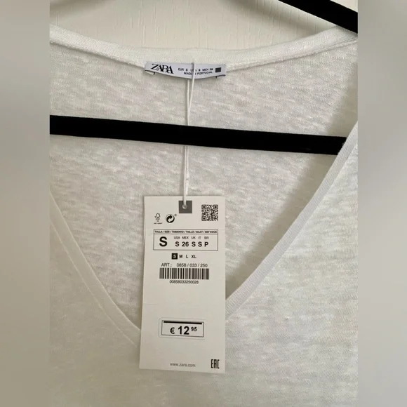 White Zara Linen Top- BNWT - Picture 2 of 5